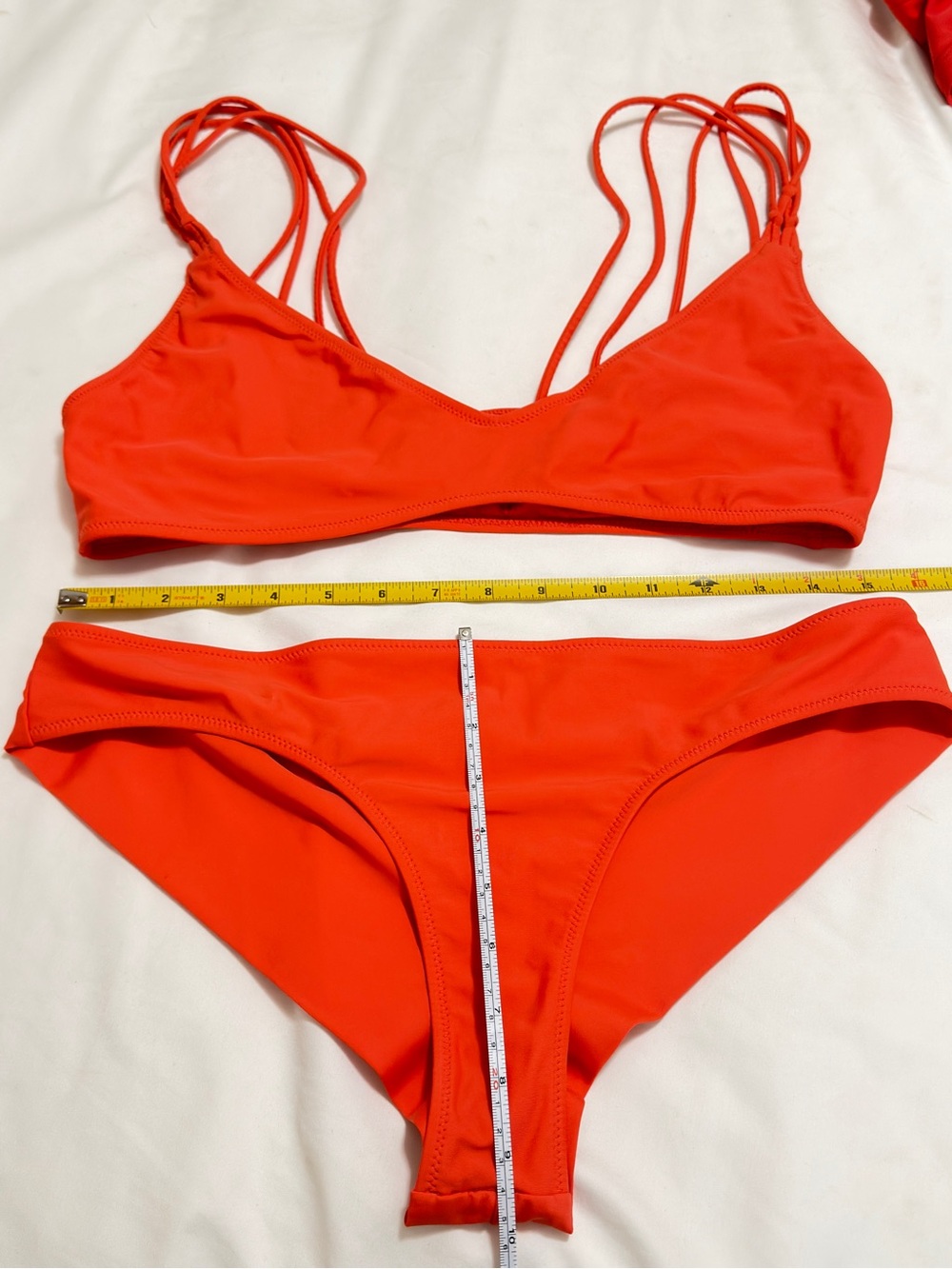 Volcom Women's Strappy Bikini Set in Vibrant Orange
